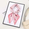 71 Flower polka dot simulation silk scarf neck small square scarf Korean atmosphere sunscreen scarf advanced sense