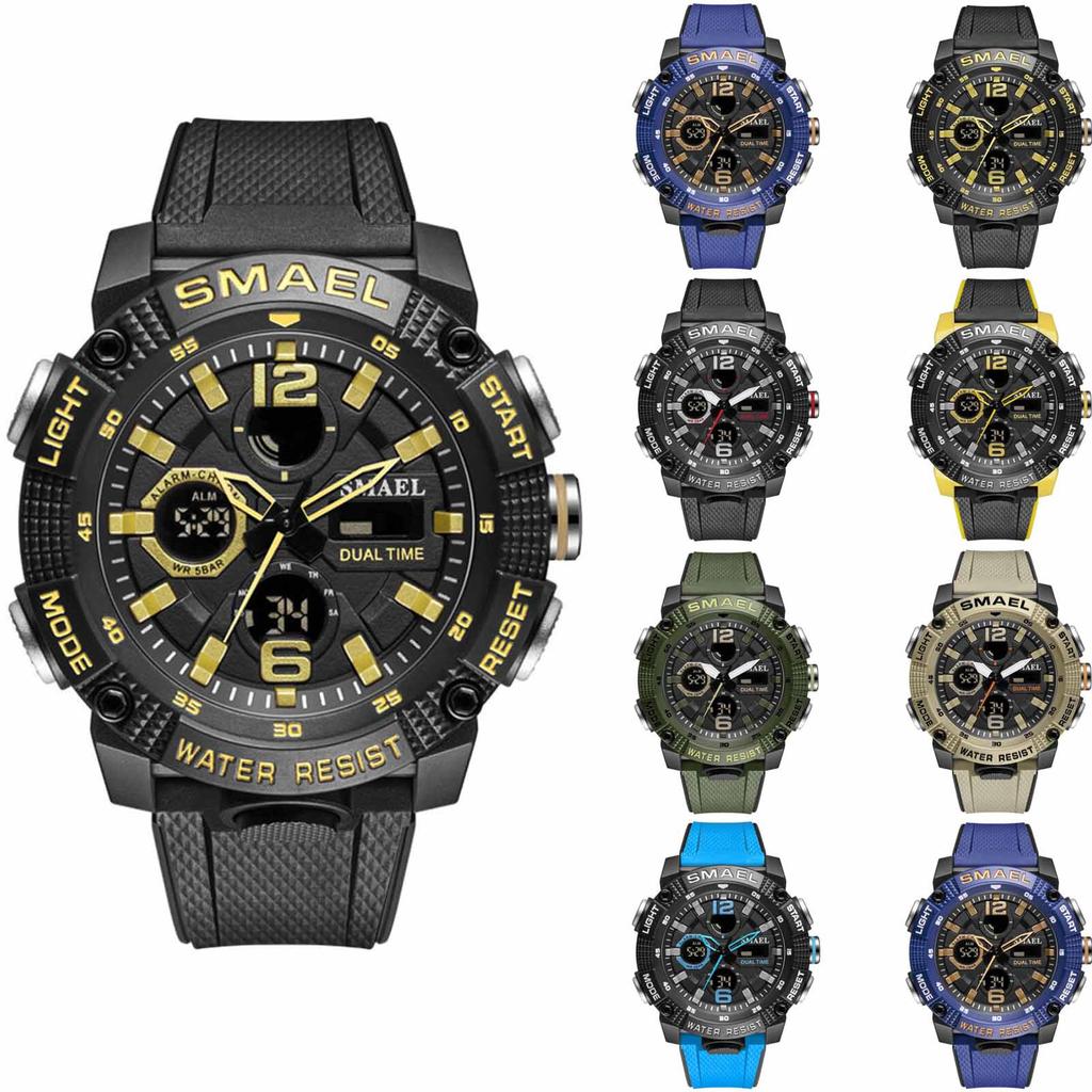 Men's Waterproof Luminous Running Alarm Clock Watch