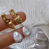 Irregular Water Droplets, Natural Baroque Special-shaped Pearl Stud Earrings, Exquisite Temperament, Versatile French Retro Earrings for Women