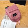 Women School Soulder Bag Tassel Corduroy Backpack Preppy Style Knapsack