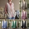 Retro Hollow Out Waistcoat Single Breasted Vest Women's Thin Outerwear Chic Cover-up Blouse Cotton Sleeveless Cardigan