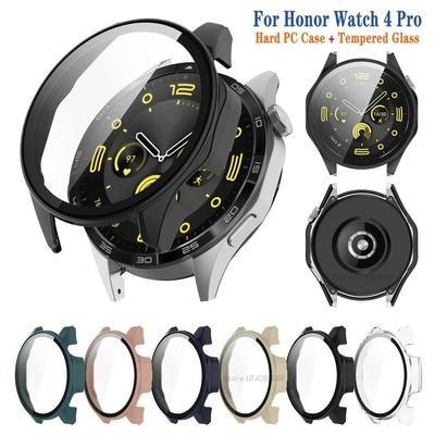 Harte PC-Hülle + Glas für Huawei Honor Watch 4 Pro Displayschutzfolie, Bumper aus gehärtetem Glas für Honor Watch 4 Pro Schutzhülle