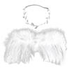 LIKENNY Angel Wings, Half Birthday Baby Newborn, Cute Angel Costume, Sleeping Art, Headband, Angel Set, Newborn Photo Prop, Stage Photoshoot (White)