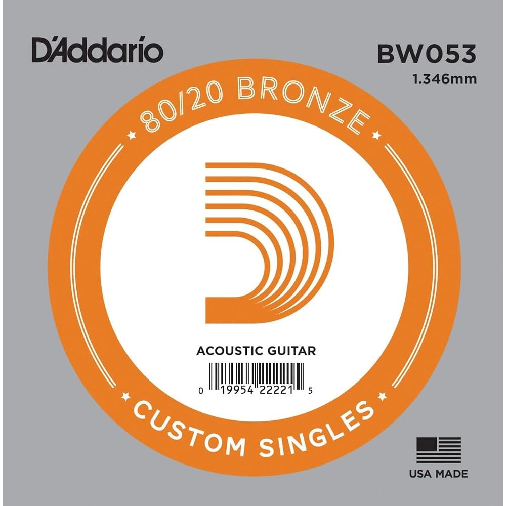 D Addario Acoustic Guitar Strings 80/20 Bronze .053 5-Pack Standard Set