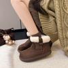Dicksöhlige Schneestiefel Damen 2025 Winter neu Samt verdickt warm Nordost Baumwollschuhe Retro vielseitig kurze Damenstiefel