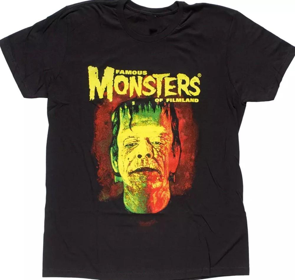 

FAMOUS MONSTERS FRANKENSTEIN Tshirt Cotton Unisex Tee All Size S5XL Unisex T-Shirt S