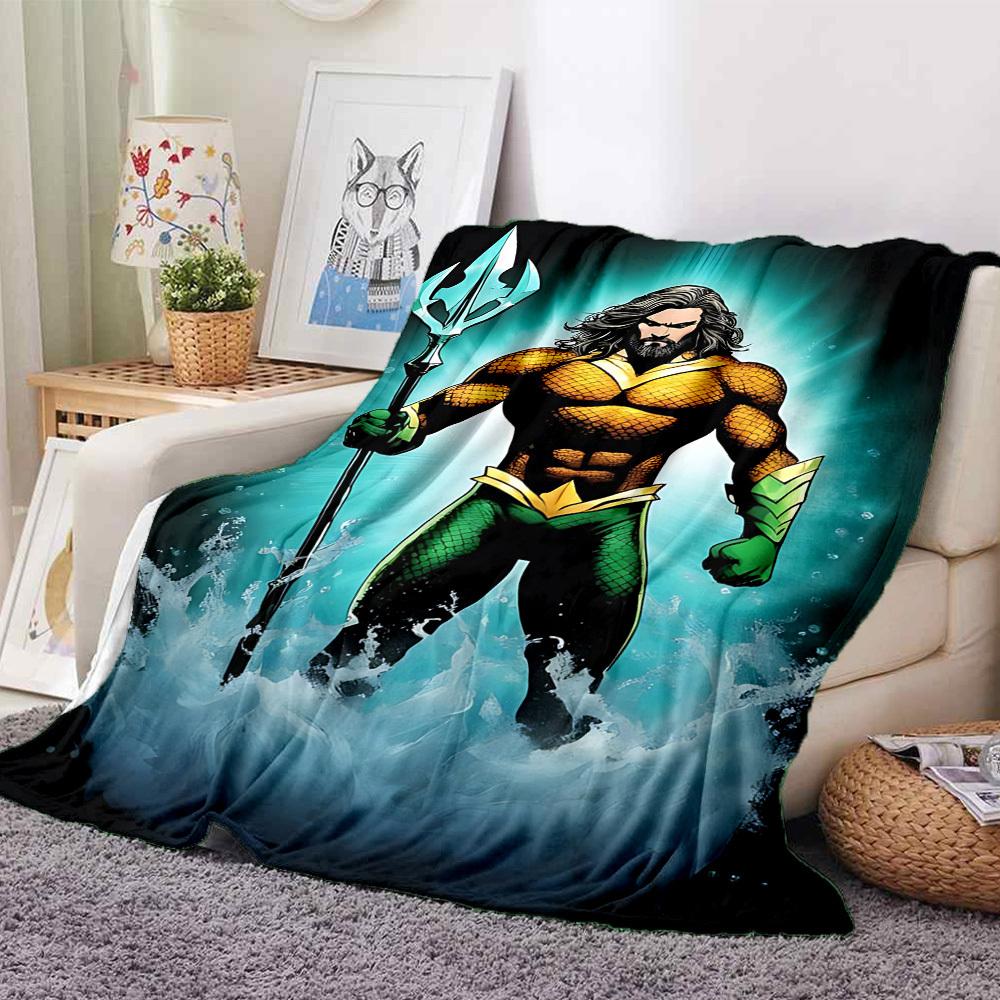 1pc Trident, Aquaman Blanket Polyester Fiber, All Season Comfort for Sofa, Bed, Office, Car, Camping Ideal Home Decor & Gift, Office Comfort