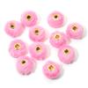 10pcs/bag Imitation Rabbit Fur Coverd Straight Hole Beads DIY Pompom Pendant for Jewelry Making DIY Necklace Pendant Earrings
