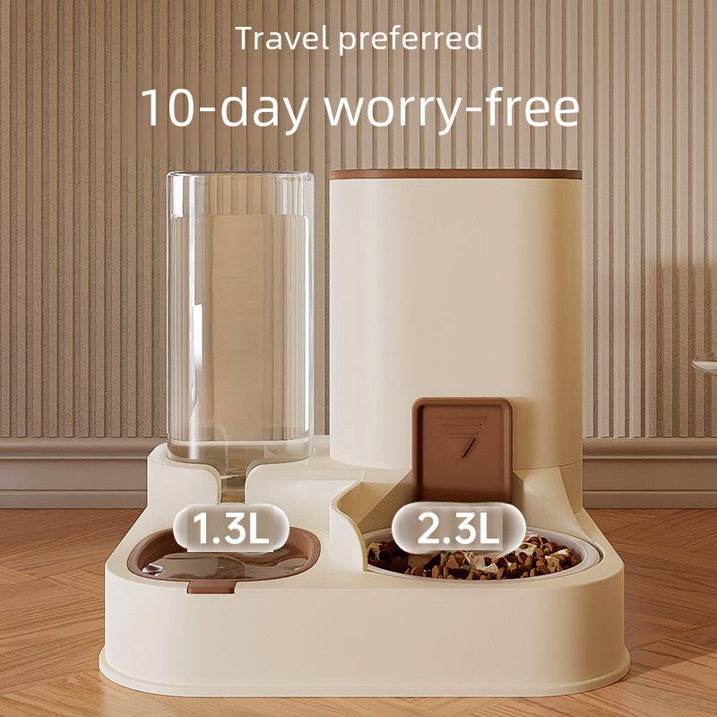 Automatic Pet Feeder and Water Dispenser, Ceramic Cat and Dog Bowl, Pet Water Fountain