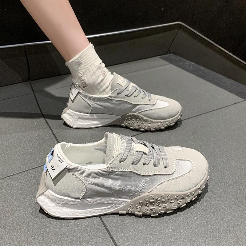 

Casual fashion satin 2025 spring and summer new German training shoes platform women s versatile breathable sports casual Forrest Gump shoes 40 сірий колір
