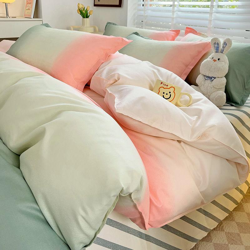 Small Fresh Bed Four-piece Dormitory Quilt Cover Three-piece Bed Sheet Set
