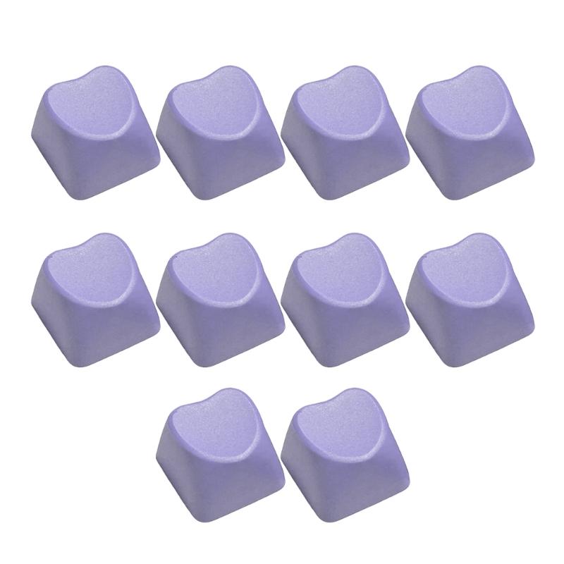 10PCS Heart Shape Keycaps 1U Layout Ergonomic PBT Construction for Mechanical Keyboards