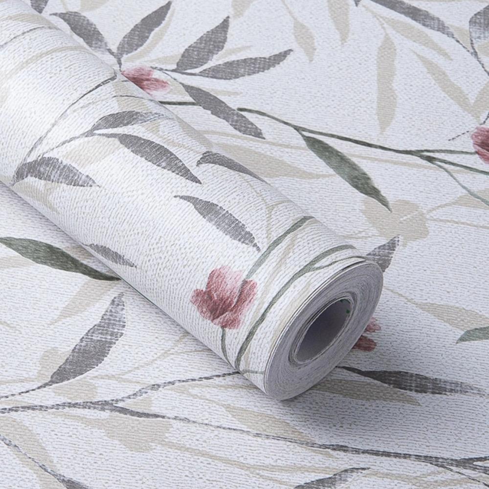 8m Vinyl Green Leaf Peel and Stick Wallpaper Self Adhesive Contact Paper Removable Waterproof Wallpaper for Furniture Renovation