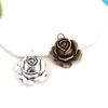 10pcs Vintage Rose Pendant, Zinc Alloy Antique Silvery/Bronze Plated, DIY Jewelry Making Pendant for Necklaces