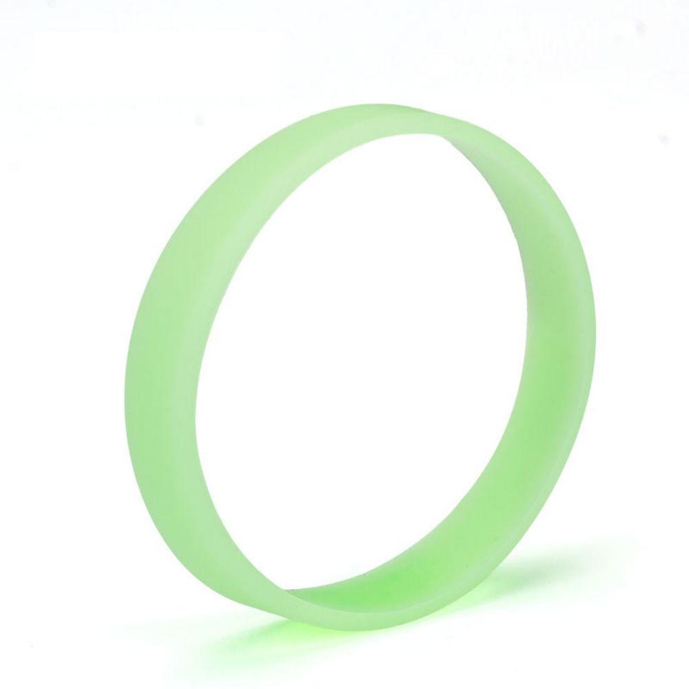 Silicone world 10pcs Silicone luminous bracelet sports bracelet wristband with adult glossy monochrome silicone bracelet