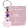 Natural Healing Crystal Heart Keychain Inspirational Gifts for Women Her