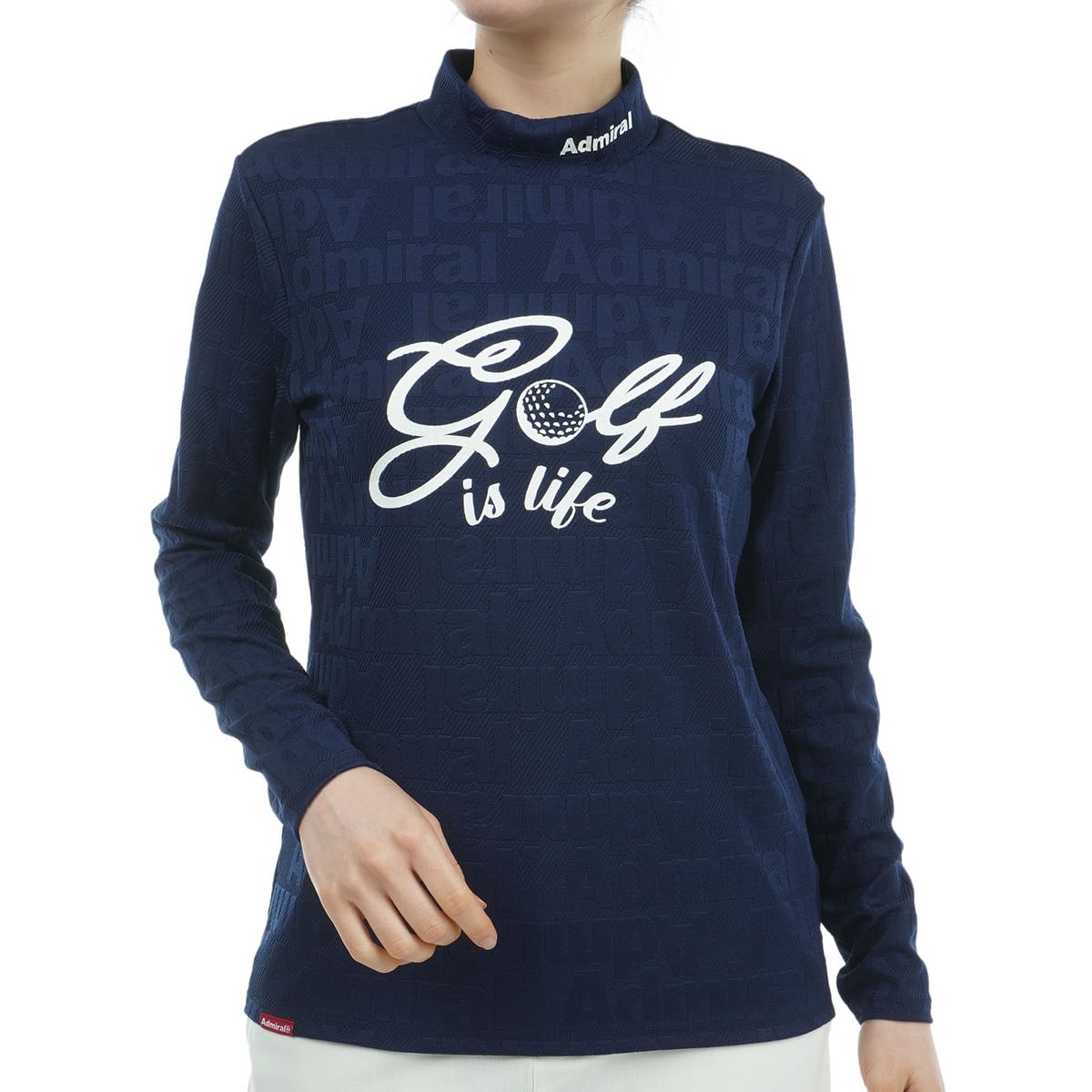 

Admiral Golf Classic Admiral Golf & Logo Рубашка с длинным рукавом и воротником-стойкой ADLA468 Женская темно-синяя