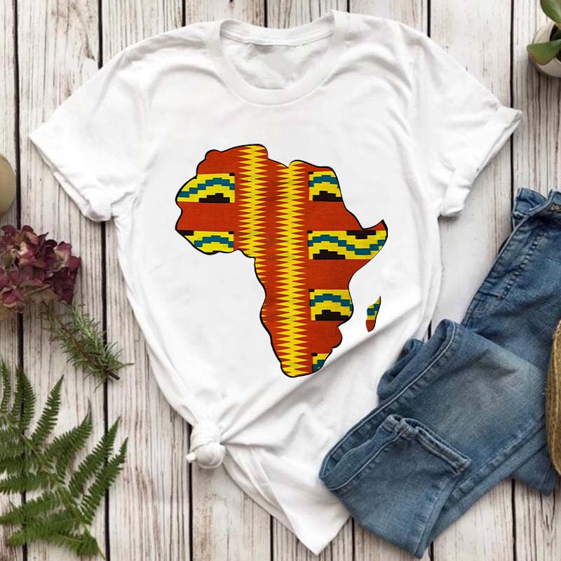 Fashion Summer Kawaii Women T-Shirts Vintage Print Ropa Mujer T Shirt Casual Tee Roupas Femininastshirt Tee Top Colorful Pattern