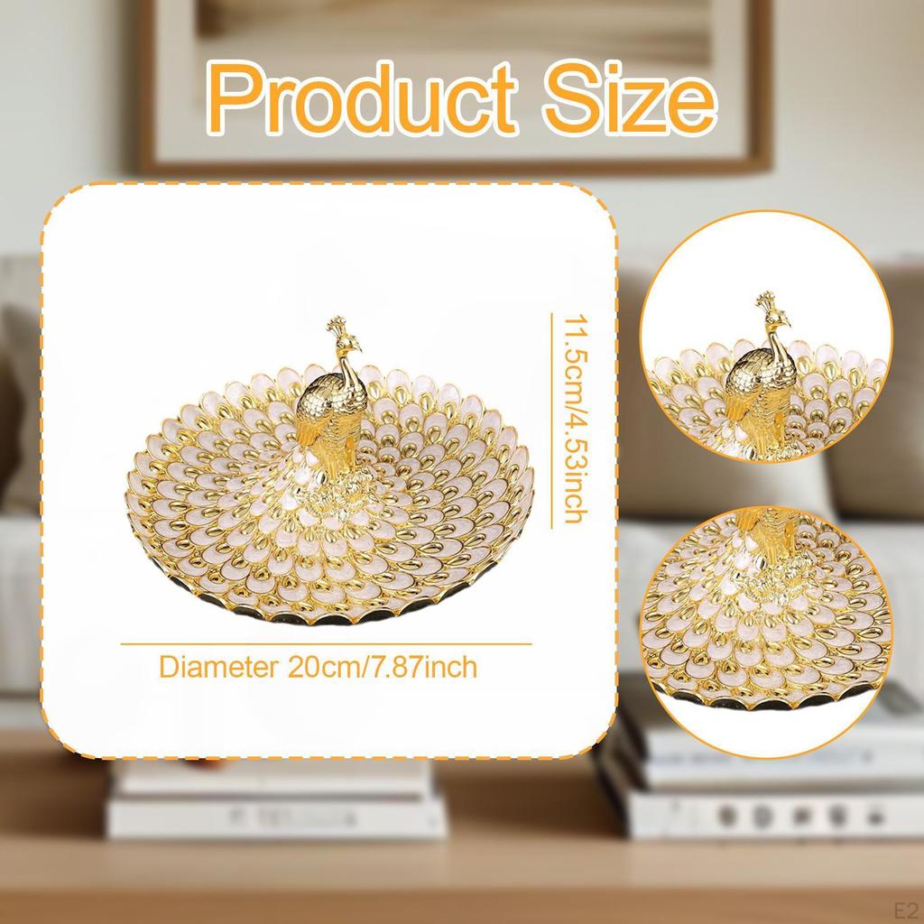 Cosmetic Tray for Vanity Storage And Serving Fruit Dish Dresser Desk