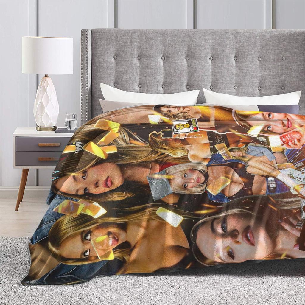 sydney sweeney Blanket Warm Soft Aesthetic Plush Throw Blanket For Couch Chair Sofa Bed Decorative Flannel Bedspread Bed Cover