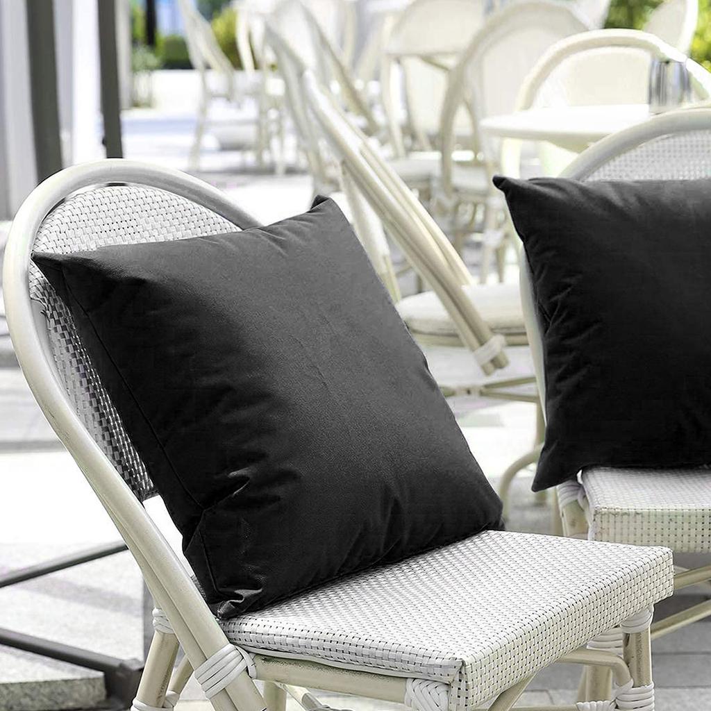 Solid Color Outdoor Waterproof Cushion Cover Candy-colored Simple Rainproof Stain-resistant Throw Pillow Covers for Patio Sofa