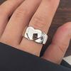 Xiaomi 925 Sterling Silver Rings For Women Men Fine Jewelry Finger Adjustable Open Shinning Heart Ring For Party Birthday Gift