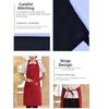 Waterproof Kitchen Apron Adjustable Straps Oil-Proof Waiter Apron Pure Color Stain-Resistant Cooking Apron for Restaurant