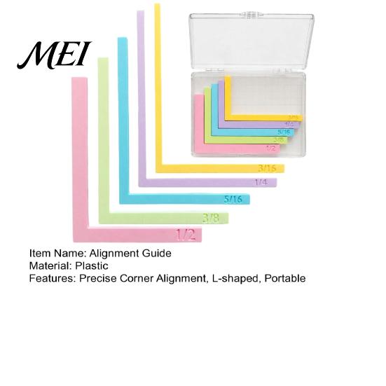 Paper Stacking Ruler Crafting Alignment Guides with Storage Case, 5 Pcs Color-Coded L-Shaped Engraved Size Markings Spacers Tabs for Card Making,