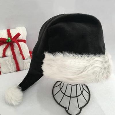 Βελούδινο Χριστουγεννιάτικο Καπέλο Μαύρο Unisex Χριστουγεννιάτικα Καπέλα Για Ενήλικες Παιδιά Άνετα Προμήθειες Cosplay Άγιου Βασιλείου Διακόσμηση Χριστουγεννιάτικου Πάρτι Δώρο