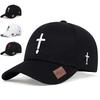 Casquettes de Baseball Broderie Croisée Unisexes Chapeau Pare-soleil d'Extérieur Printemps Automne Casquettes de Camionneur Décontractées Réglables