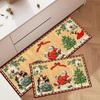 Cross-border Christmas Holiday Anti-Slip, Dirt-Resistant Kitchen Floor Mats – Long, Oil-Absorbing, Decorative Door Foot Mats