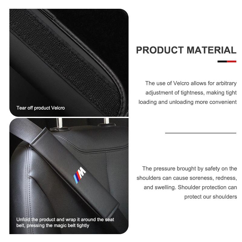 Car Belts Covers Padding Carbon Fiber Belt Shoulder Accessories For BMW E30 E34 E36 E39 E46 E52 E53 E60 E61 E62 E70 E71 E83
