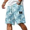 Men's Casual Corduroy Drawstring Shorts Hawaiian Style Lightweight Comfortable Relaxed Fit Summer Beachwear