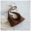 Soft leather one shoulder messenger bag women's 2025 new fashion retro dumpling bag large capacity tote bag
