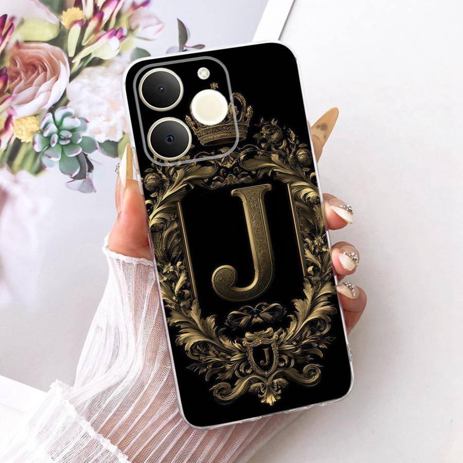 For Realme Note 70 Phone Case Fashion Initial Letter A To Z Silicone Soft Back Cover For Realme Note70 70 t Narzo 80 Lite Coque