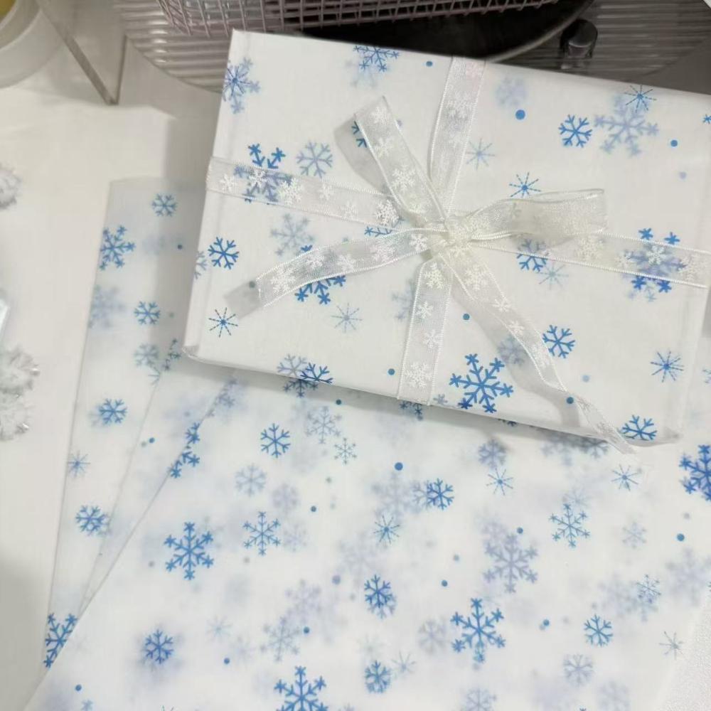 Seidenpapier Großes Weihnachtspapier Geschenkpapier Schneeflocken Seidenpapier Geschenkverpackung Für Bastelarbeiten Saison Feiertage Strauß