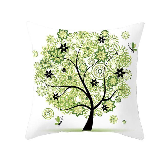 Colorful Tree Printing Decorative Pillowcase Colorful Tree Pillow Case Polyester Tree Pattern Pillow Cover Kussensloop Zt287