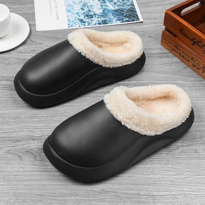 Fashion Slippers Platform House Cotton Footwear Waterproof Non-slip Wear-Resistant Comfortable Keep Warm Slip-on  Plus Velvet Model