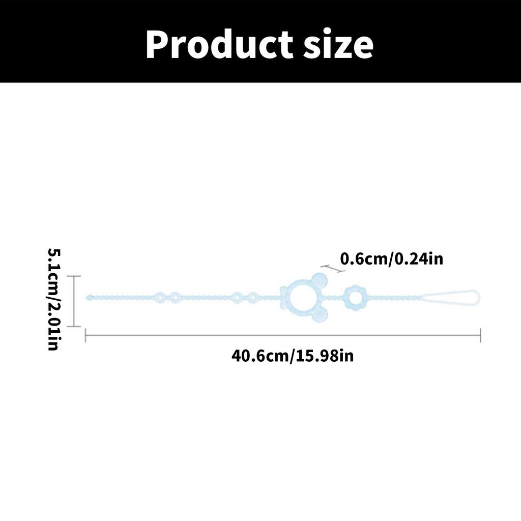 Λουράκι πιπίλας σιλικόνης για μωρά, κλιπ για πιπίλες, αλυσίδα πιπίλας, παιχνίδι οδοντοφυΐας, κλιπ αλυσίδας πιπίλας για νεογέννητα
