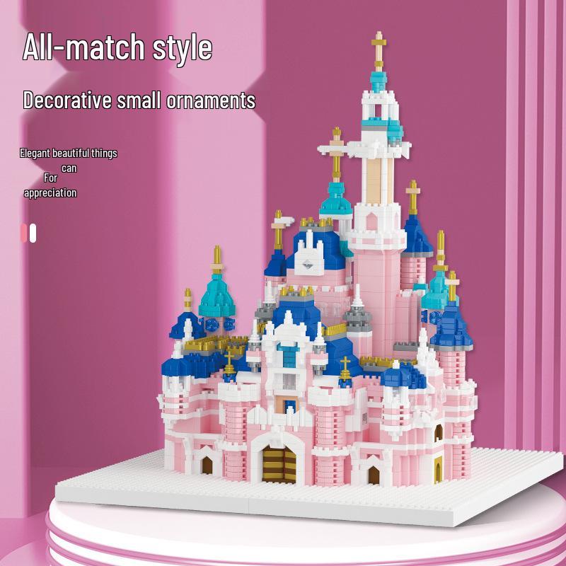 Princess Bouquet Cherry Blossom Castle Building Blocks - High Difficulty, Compatible for Girls' Birthday Gift