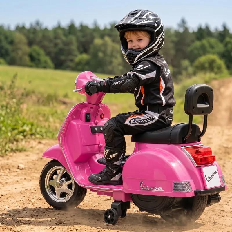 Vespa - Px150 Rose - Rose - Scooter électrique Enfant - Licence Officielle - Design Rétro - Marche Avant Et Arrière