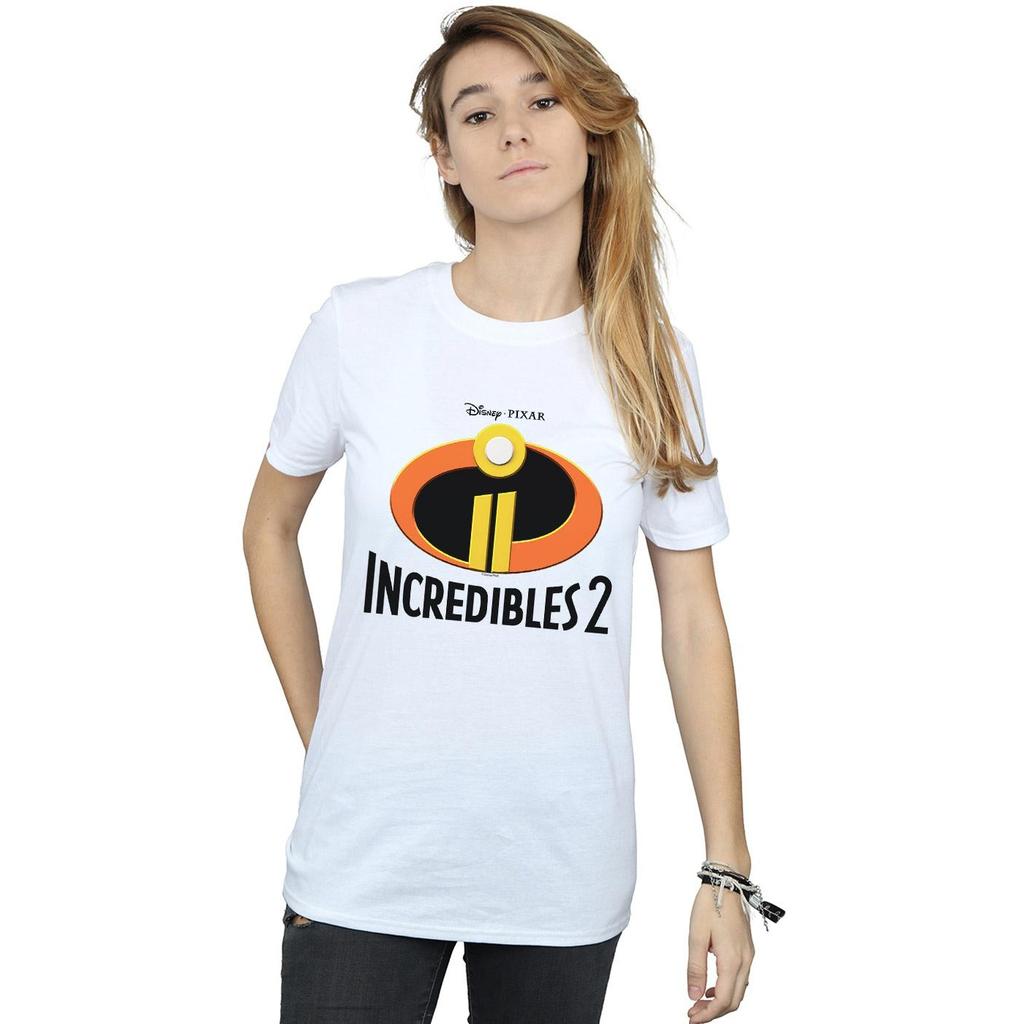 Disney Womens/Ladies Incredibles 2 Emblem Logo Cotton Boyfriend T-Shirt