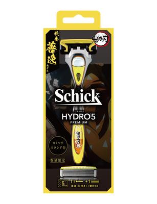 Schick Demon Kimetsu no Yaiba Zenitsu Agatsuma Model Hydro 5 Premium Uchwyt z ostrzem 1 zapasowe ze stojakiem na maszynkę do golenia Zabójca demonów (z + ostrzem)