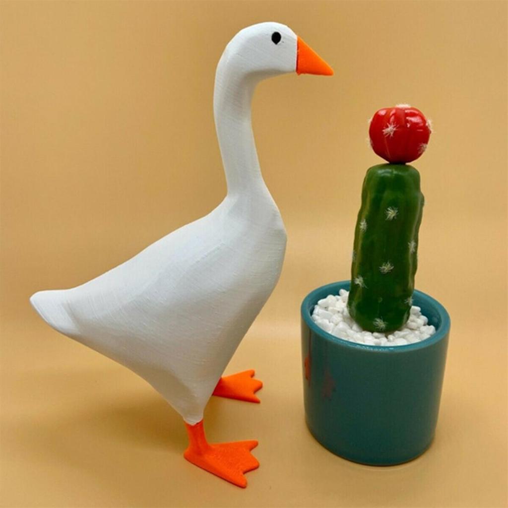 Cute Magnetic Goose Figurine Magnetic Keys Holder Magnetic Magnet Goose Keychain Keys Knives Storage Home Desktop Decoration