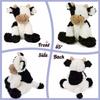 Adorable Smiling Black And White Cow Plush Toy Soft Stuffed Animal Doll Gift