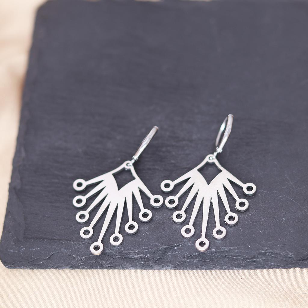 Kinitial Stainless Steel Bulldog Unicorn Dragon Fairy Turtle Sword Death Moth Earrings For Women Trendy Piercing Jewelry