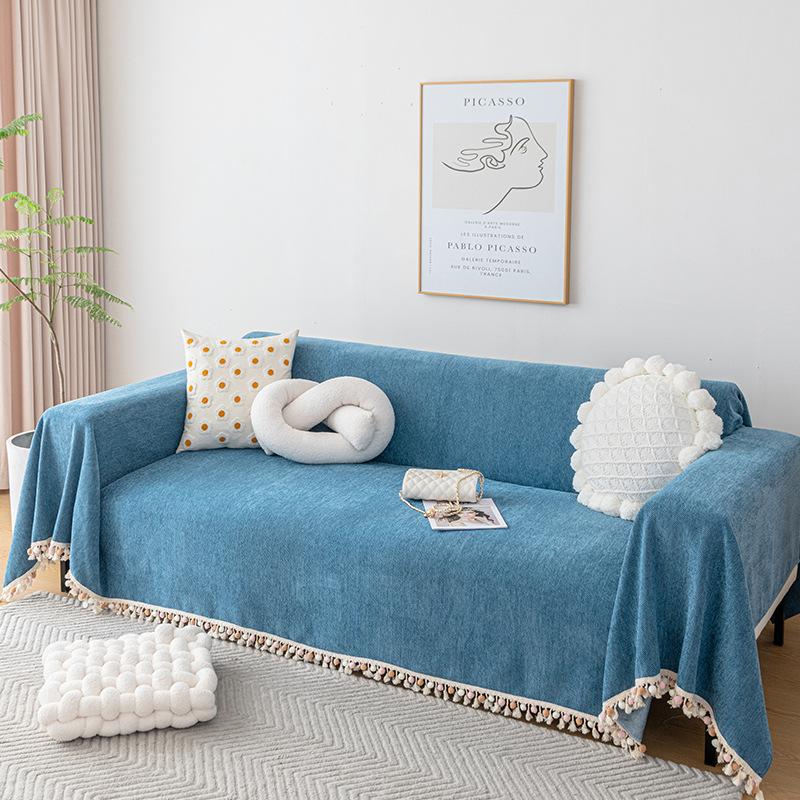 Chenille Sofa Cover Towel Four Seasons Universal Waterproof Non-Slip Sofa Cover Anti-Scratching Cloth Cushion Dust Cover