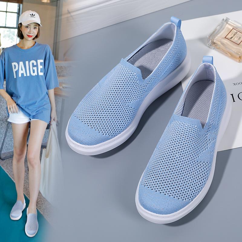 Summer Women Sneakers Comfort Casual Plus Size Flats Loafers Soft Walking Sports Shoes Slip On Large Size