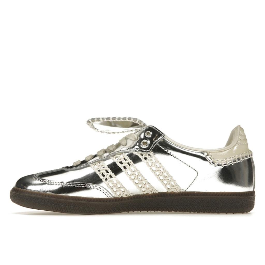 Wales Bonner X Adidas Samba Silver Metallic Unisex Sneakers Cream-White Grey-One IG8181