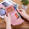 Thin Pouch Money Bag Card Holder Short Hasp Fold-over Purses PU Leather Wallets Coin Purses Women Wallets
